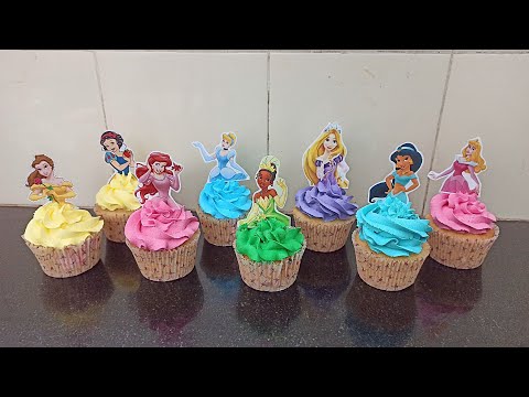 Princess cupcakes | How to make Disney Princess cupcakes | Ep:231