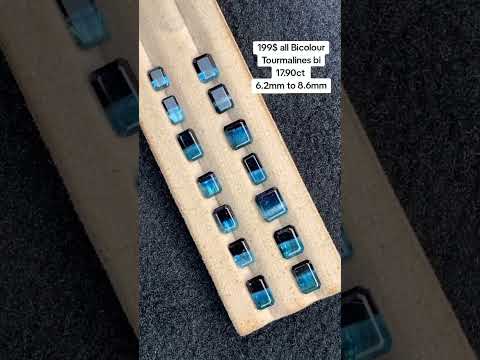 199$ all Bicolour Tourmalines bi17.90ct 6.2mm to 8.6mm