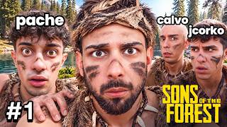4 IDIOTAS SOBREVIVIENDO en un BOSQUE | SONS OF THE FOREST #1