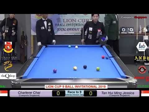 Charlene Chai Vs. Tan Hui Ming Jessica | LION CUP 9 BALL INVITATIONAL FINAL .