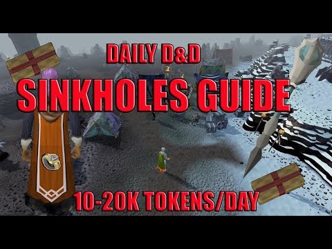 Runescape 3 - Sinkholes daily D&D Guide - How to get there/How to get EASY tokens and DG XP