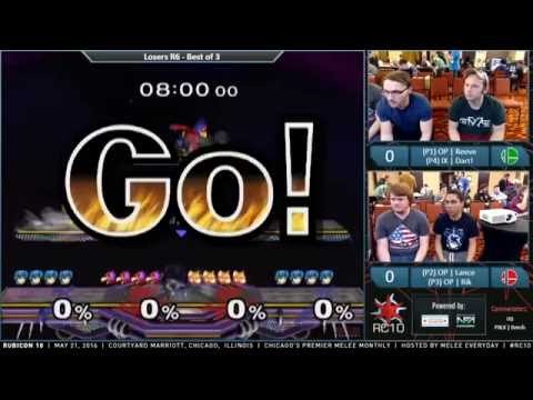 Rubicon 10 - IX | Dart! & OP | Reeve vs. OP | Lanceinthepants & OP | RiK - SSBM - Doubles LR6