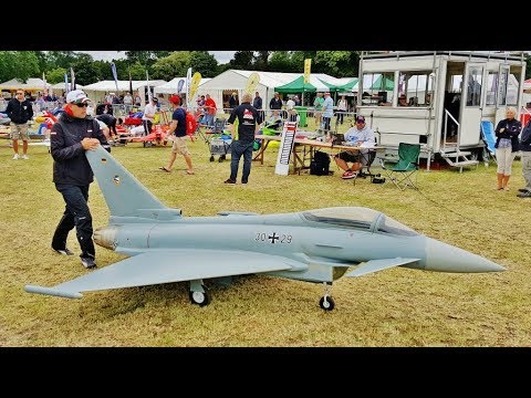 LARGEST RC EUROFIGHTER TYPHOON IN THE WORLD - NOSE LEG COLLAPSE AT WESTON PARK - 2018