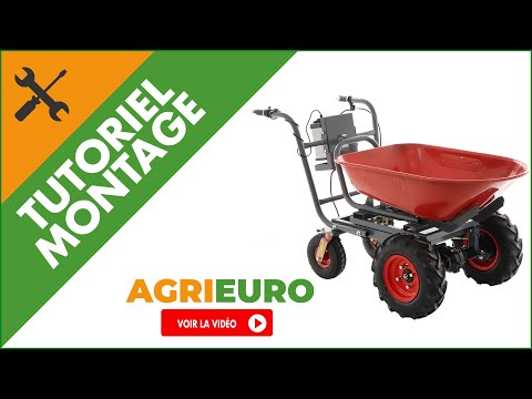 Brouette électrique à batterie Geotech CAR 300T-100 - Batterie de 40V et 6 Ah : tuto d'assemblage