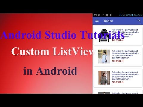 Android Studio Tutorials -Custom ListView with source code
