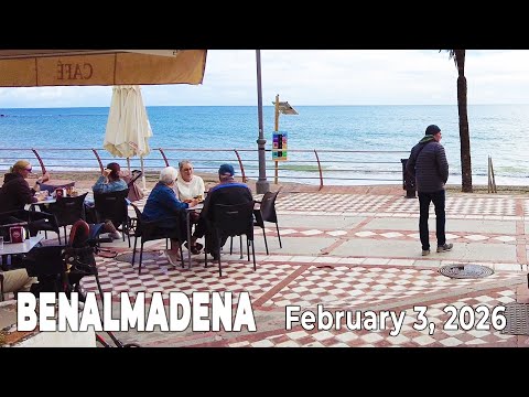 Benalmadena February 3, 2026 Promenade Walk Malaga Costa del Sol Spain [4K]