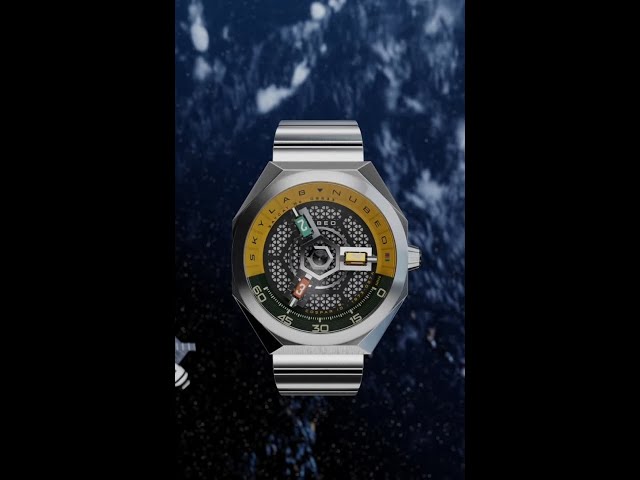 Vídeo relacionado con Nubeo Skylab NB-6083 - Reloj automático de edición limitada para hombre de 48 mm con correa de goma, gun metal, Correa