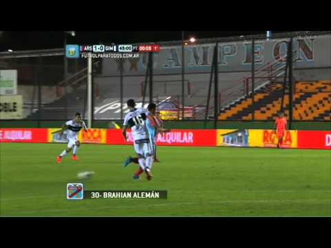Gol de Alemán. Arsenal 1 - Gimnasia LP 0. Fecha 13. Torneo Primera División 2014. FPT