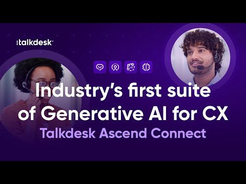 Talkdesk Ascend Connect: Generative AI | Stock Based Animation & Motion Graphics | Product Video | Talkdesk