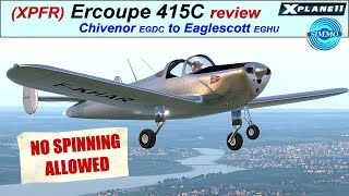 (XPFR) Ercoupe 415-C retrospective review... Short flight from Chivenor to Eaglescott