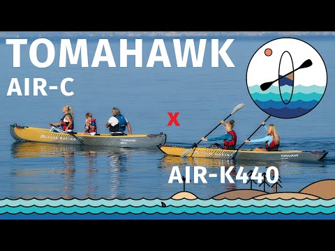 [PADDELT.DE] Test - Vergleich von Kajak und Kanu - Aqua Marina Tomahawk AIR-K 440 vs. AIR-C