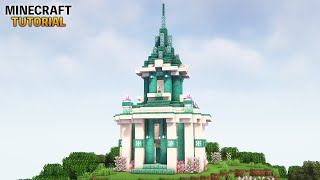 【マイクラ】青い屋根の塔(アレイの家)の作り方【マインクラフト】【建築講座】【Minecraft】