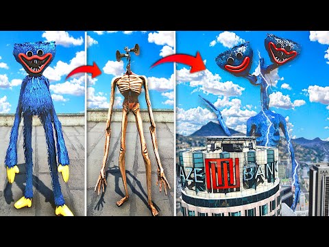 Upgrading Huggy Wuggy To SIREN WUGGY In GTA 5! (Mods)