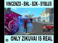 1 vs 4 zikuvai gameplay with free fire