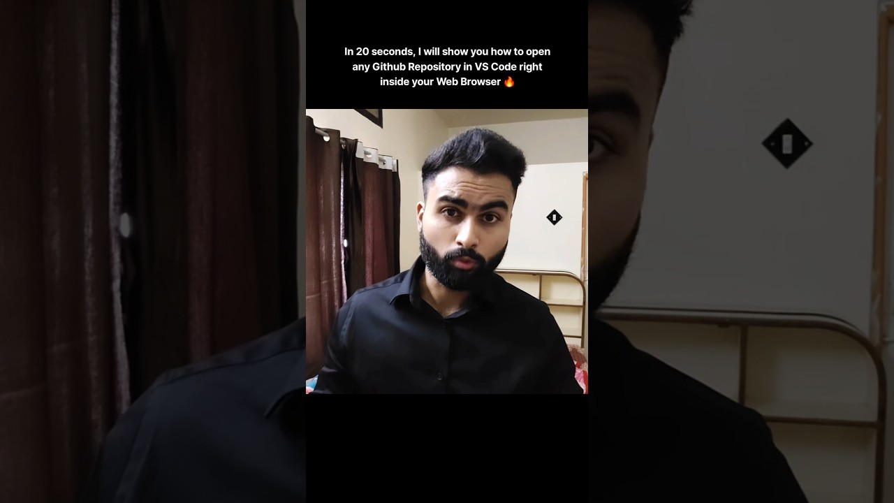 Open Any GitHub Repo In VS Code Quickly 🔥  #html #css #git #github #javascript #programming #coding