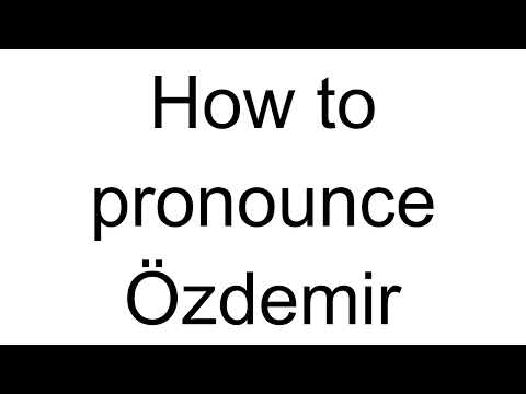How to Pronounce Özdemir (Turkish)