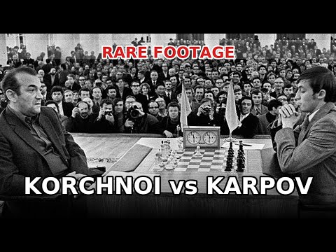 Chess Titans Collide: Karpov vs Korchnoi 1974 – Ultra-Rare Video!