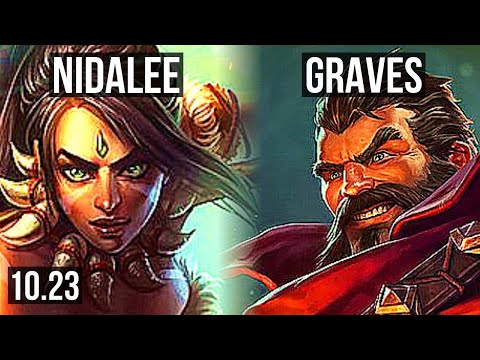 NIDALEE vs GRAVES (JUNGLE) | 7 solo kills, 65% winrate, Legendary, 20/5/7 | EUW Challenger | v10.23