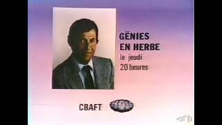 CBAFT Promo - Génies en herbe (Moncton, New Brunswick) 1984