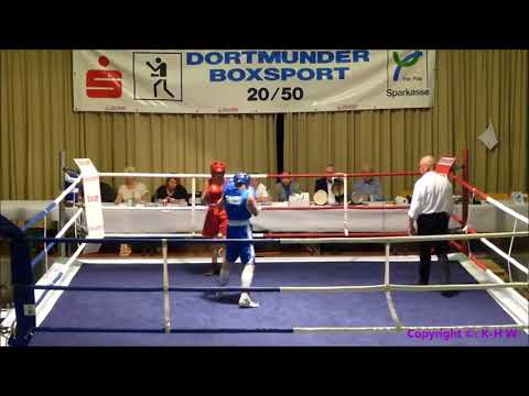 Boxsport * Dortmunder BS 20/50 * M.  Langer (BSK Ahlen) vs  M. Hatari (Mülheim Dümpten) * 10.  K