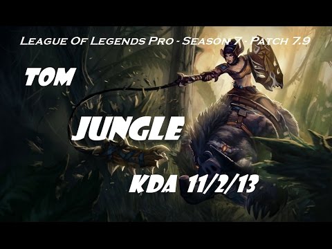 Top Lane - TOM as Sejuani vs Maokai Patch 7.9 - League Of Legends Pro Ranked Challenger
