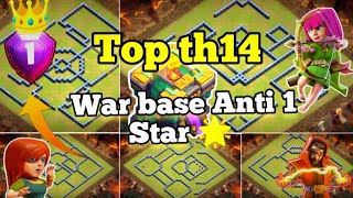 th14 war base 2023 with link anti 1 star/anti 2 star | th14 war base leyout with link #clashofclans