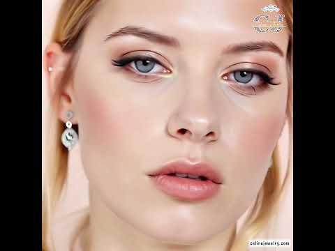 Silver Moissanite Earrings Women product video