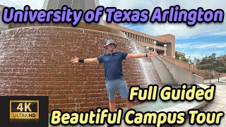 UT Arlington Campus 4k Full Guided Tour VLOG