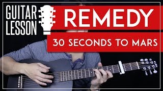 Remedy Guitar Tutorial - 30 Seconds To Mars Guitar Lesson 🎸 |Easy Chords + Guitar Cover|