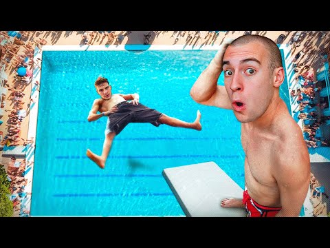 I RENTED a POOL for 24H with the WORLD DIVING CHAMPION!!