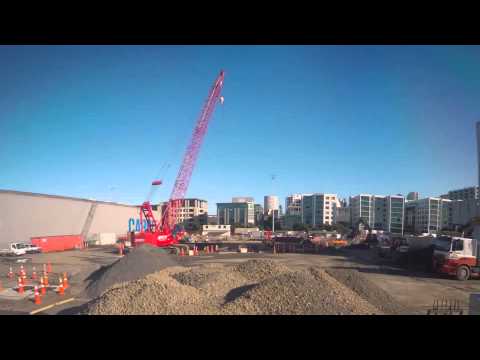Ports of Auckland's New Cement Silo Construction Timelapse