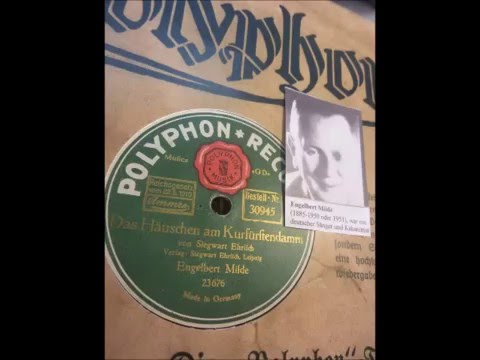 Engelbert Milde, Vortrag 1919: Das Häuschen am Kurfürstendamm