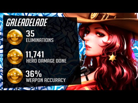 Gale Hitscan Main McCree - 35 elims! [ Overwatch Season 29 Top 500 ]