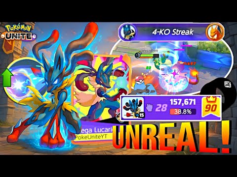 28 KILLS! 💀 MEGA LUCARIO SHOULD NOT BE LEGAL WITH THIS BROKEN GOD-TIER META BUILD!🔥 | Pokemon Unite