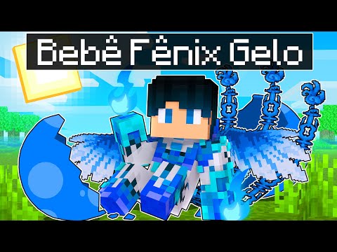 NASCI como um BEBÊ FÊNIX DE GELO no Minecraft
