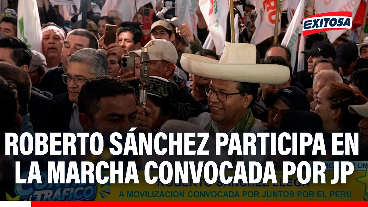 🔴🔵 Roberto Sánchez se suma a la marcha convocada por Juntos por el Perú