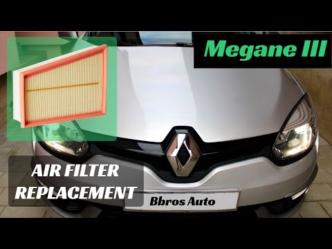 Air filter replacement on Renault MEGANE 3  1.5 dCi