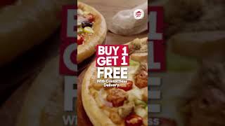 Buy 1 Get 1 FREE offer with Contactless Delivery with the Pizza Hut