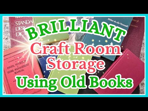 I Upcycled Old Books Into Unique Craft Room Storage!