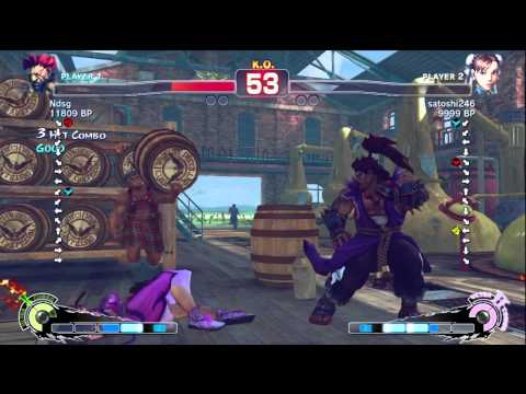 Fujino [Akuma] vs satoshi246 [Chun] SSF4 Japanese Online Ranked Matches - TRUE-HD