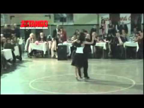  Malena Rodriguez  and  Javier Rodriguez  are  dancing  to  the  tango  "  Que Te Importa Que Te Llore  "