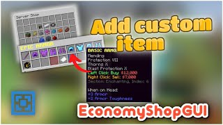 HOW TO ADD CUSTOM ITEMS IN ECONOMY SHOP GUI | ADD PLUGIN IN ATERNOS SERVER | ECONOMY SHOP GUI PLUGIN