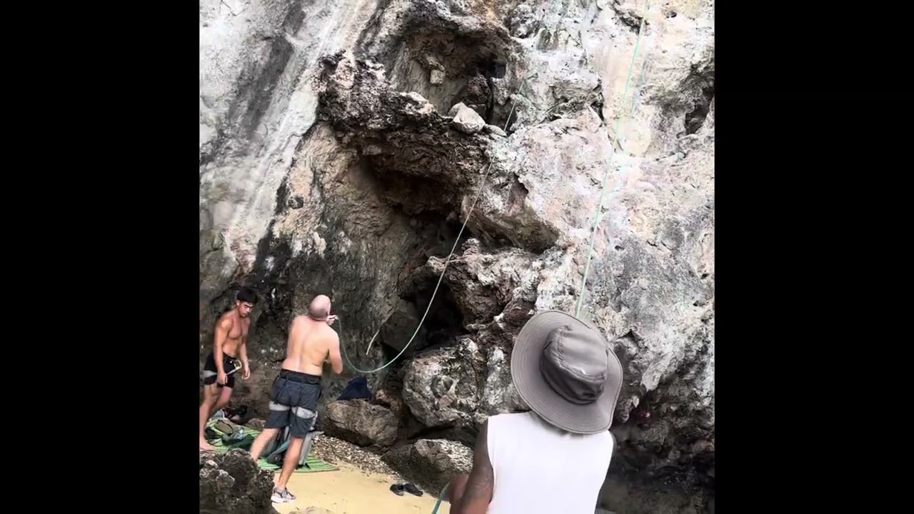 Climbing at Railay Beach, Krabi, Thailand