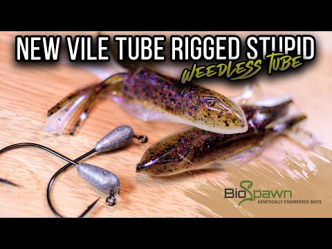 Getting STUPID With The NEW VILE TUBE From BioSpawn (Stupid Tube Rigging Tutorial)