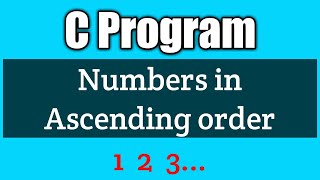 Write a c program to sort n numbers in ascending order | Vision Academy