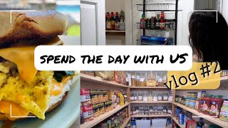 Vlog #2 - Spend the Day w/Us making Brunch + Dinner | Setup our New Pantry Door Organizer | Spaclear
