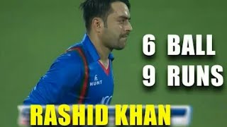 Rashid Khan Blowing 6 Bowl 9 Runs Needed 3rd T- 20 Ban Vs Afg