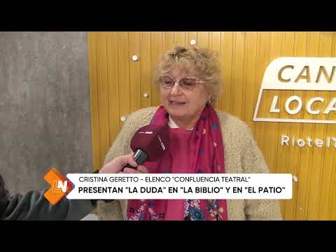 Presentan La Duda en la Biblio y en el Patio, Cristina Geretto