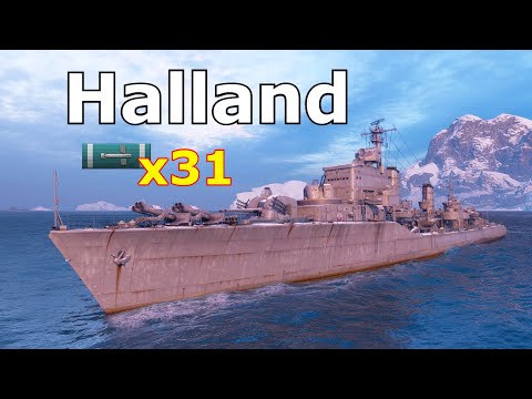 World of WarShips Halland - 3 Kills 294K Damage