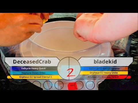 WBO Beyblade Tournament Battle: DeceasedCrab vs bladekid - Beyblade East Part 2 TOP 8 #BeybladeBurst
